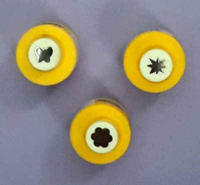 Mini Size Scrapbook Punches Lot Of 3 flower butterfly starburst  New  1/4''  size
