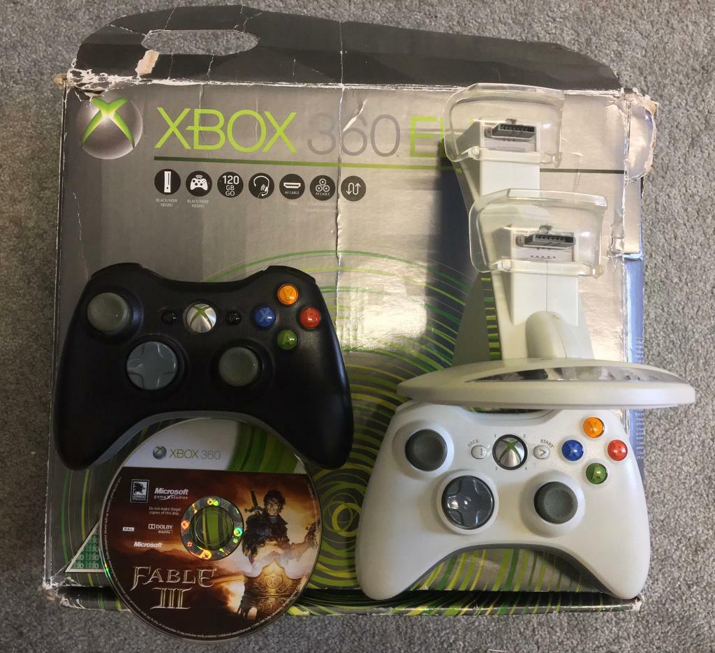 XBOX 360 120GB ELITE BOXED 2 CONTROLLERS CHARGER GAME in Bradford, West Yorkshire Gumtree