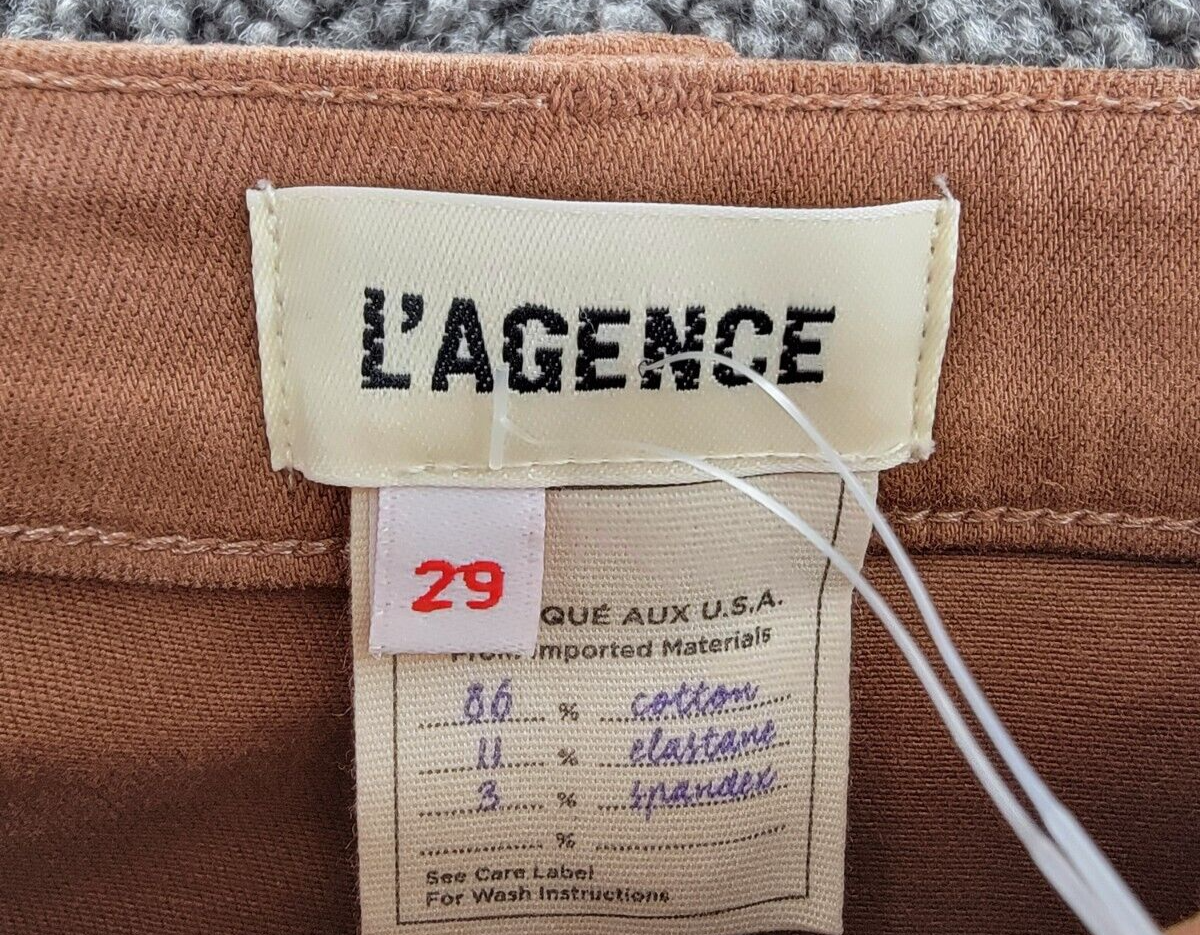 L'Agence Selma High Rise Sleek Baby Bootcut Jeans Women's 29 Fawn Coated - Picture 11 of 18