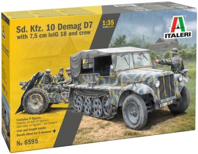 Italeri  1/35 Sd.Kfz. 10 Demag with Le. IG18  #6595  New Rel.  Listed in USA 