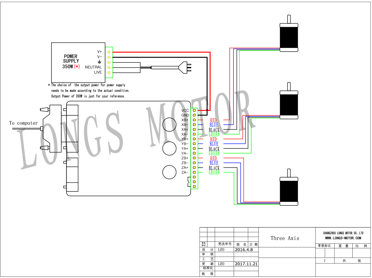 3 Axis Nema 23 Stepper Motor 290ozin 1A 23HS8610&amp; Driver