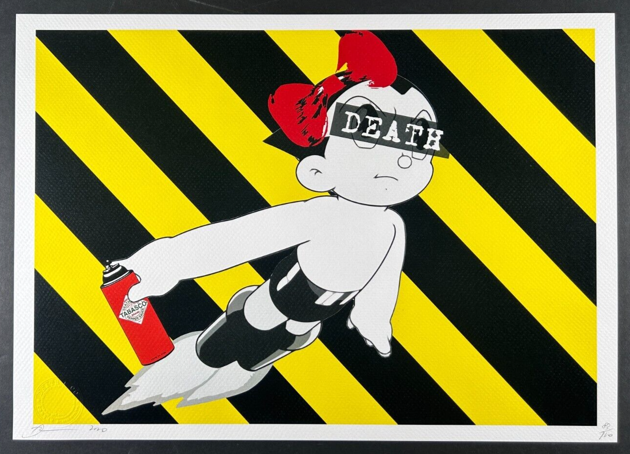 高速 割引 2025 西日本 Ed Ltd 45x32cm NYC DEATH Signed COA Print, Art Pop Graffiti 版画