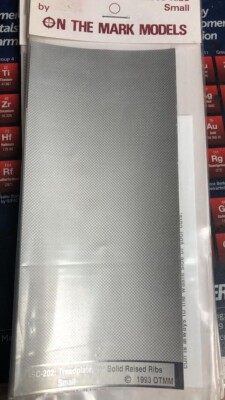 On The Mark Models MSC-302 Treadplate 30/60 Solid Raised Ribs SMALL Etched