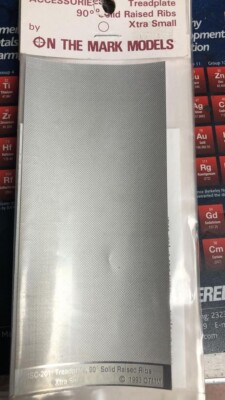 On The Mark Models MSC-301 Treadplate 30/60 Solid Raised Ribs EXRA SMALL Etched