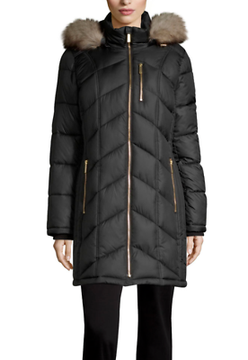 Liz claiborne hooded water resistant heavyweight puffer jacket cheap