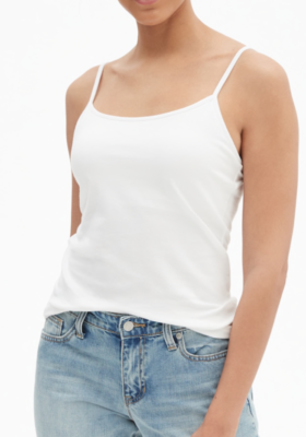 White Cami Top with thin straps