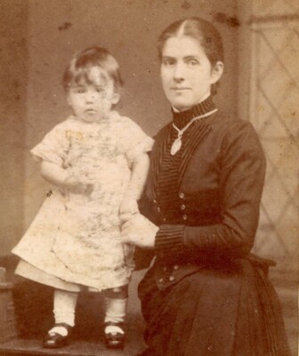 Antique CDV Carte De Visite J Paterson Leith Walk mother & baby portrait #48