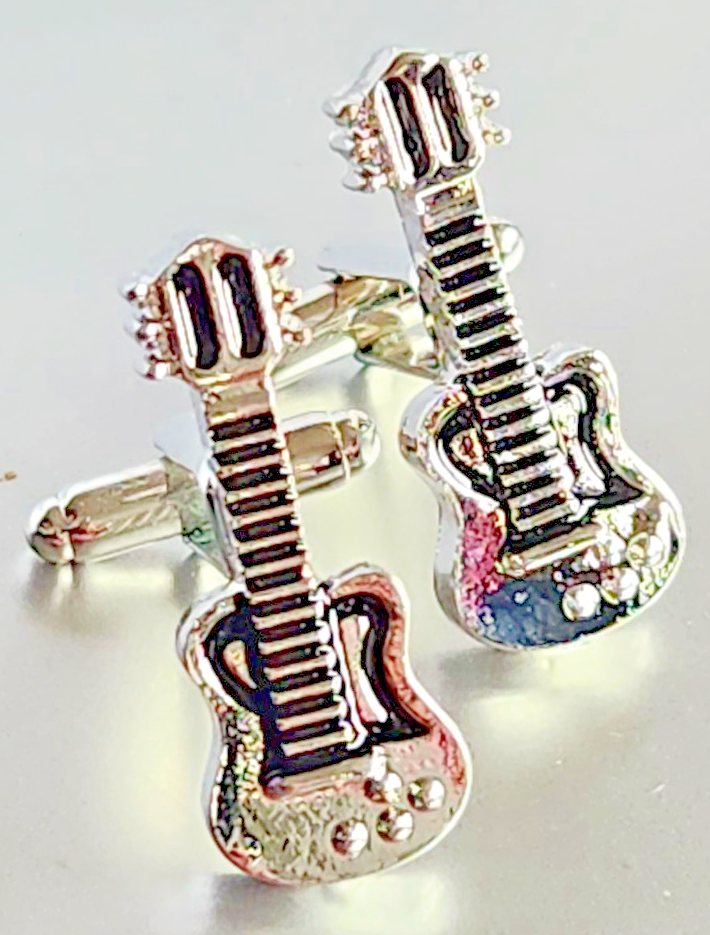 Electric Guitar Cufflinks Presented in a Box uk seller Premium quality