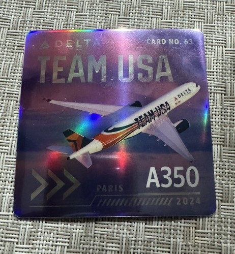 DELTA - デルタ航空　飛行機カード　A350  DELTA  TEAM USA パリ五輪 Amazon.co.jp: デルタ航空 パリ五輪記念飛行機カード A350 TEAM