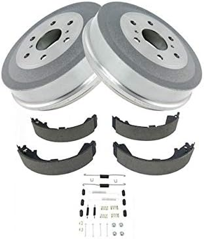 4 Piece Rear Brake Drum and Brake Shoe Kit for 2009-2013 Chevy Silverado 1500