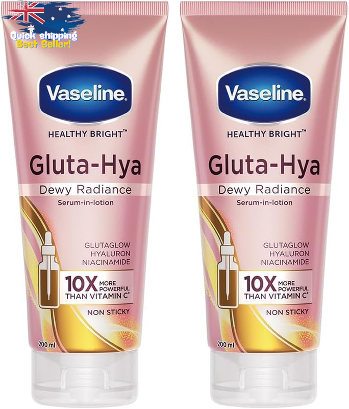 Gluta-Hya Radiance Body Lotion 200ml - Pack of 2, Dewy Skin Serum