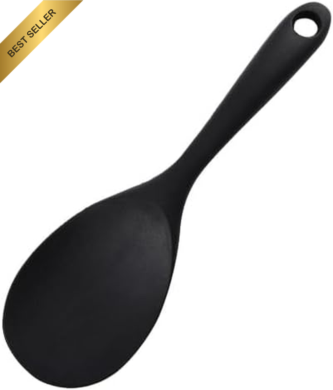 Silicone Rice Paddle Spoon 2PCS, Non Stick Heat Resistant Kitchen Works for Rice