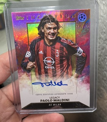 2023-24 Topps Inception UCC UEFA AC MILAN LEGEND Paolo Maldini   AUTO /75