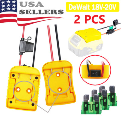 2xPower Connector DIY Battery Adapter Holder Dock For DeWalt 18V/20V Max Battery