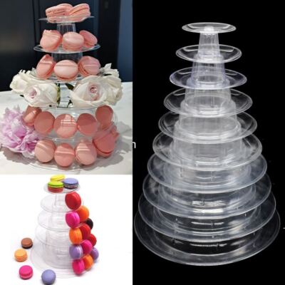 6-Tier Macaron Display Rack for Cake and Pastry - Tiered Biscuit Donut Levels