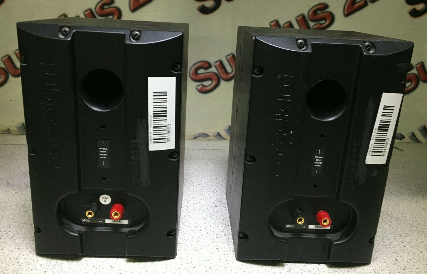 Pair of Paradigm Atom v4 Monitors *Grey