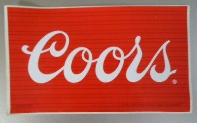Vintage Coors Beer Sticker 8 1/2'' x 5''