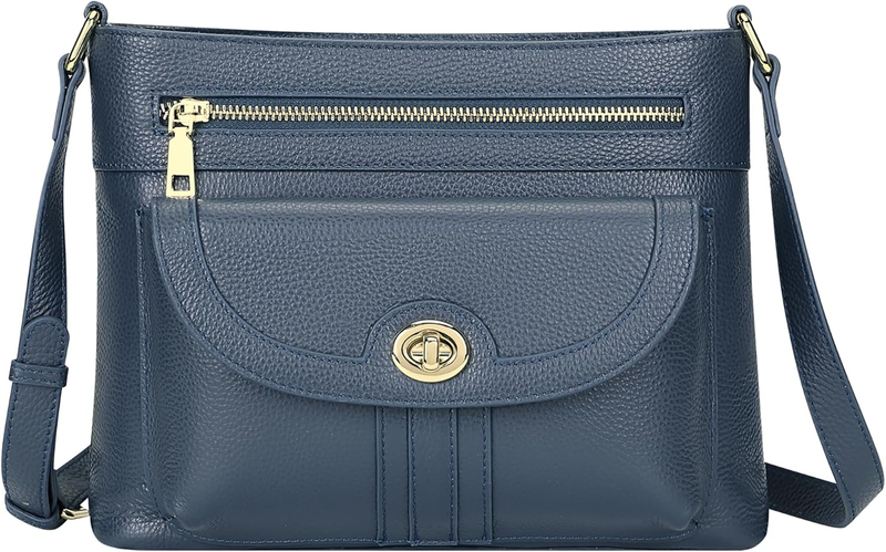 Genuine Leather Crossbody Bags for Women Trendy Purses and Ladies Shoulder Handbags