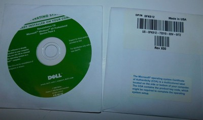 DELL Microsoft Windows XP Professional Service Pack 2 Brand New CD Only