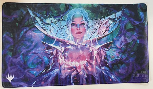 MTG エルドレインの森 ホロフォイルプレイマット クリスタルアップル MTG AR-Enhanced Holofoil Playmat Crystal Apple Art Limited