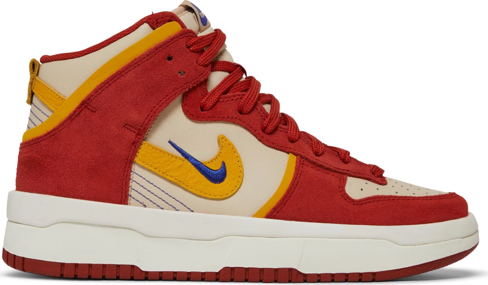 WMNS Nike Dunk High Up Cinnabar Red Gold Beige White Yellow DH3718-600 Women s 8