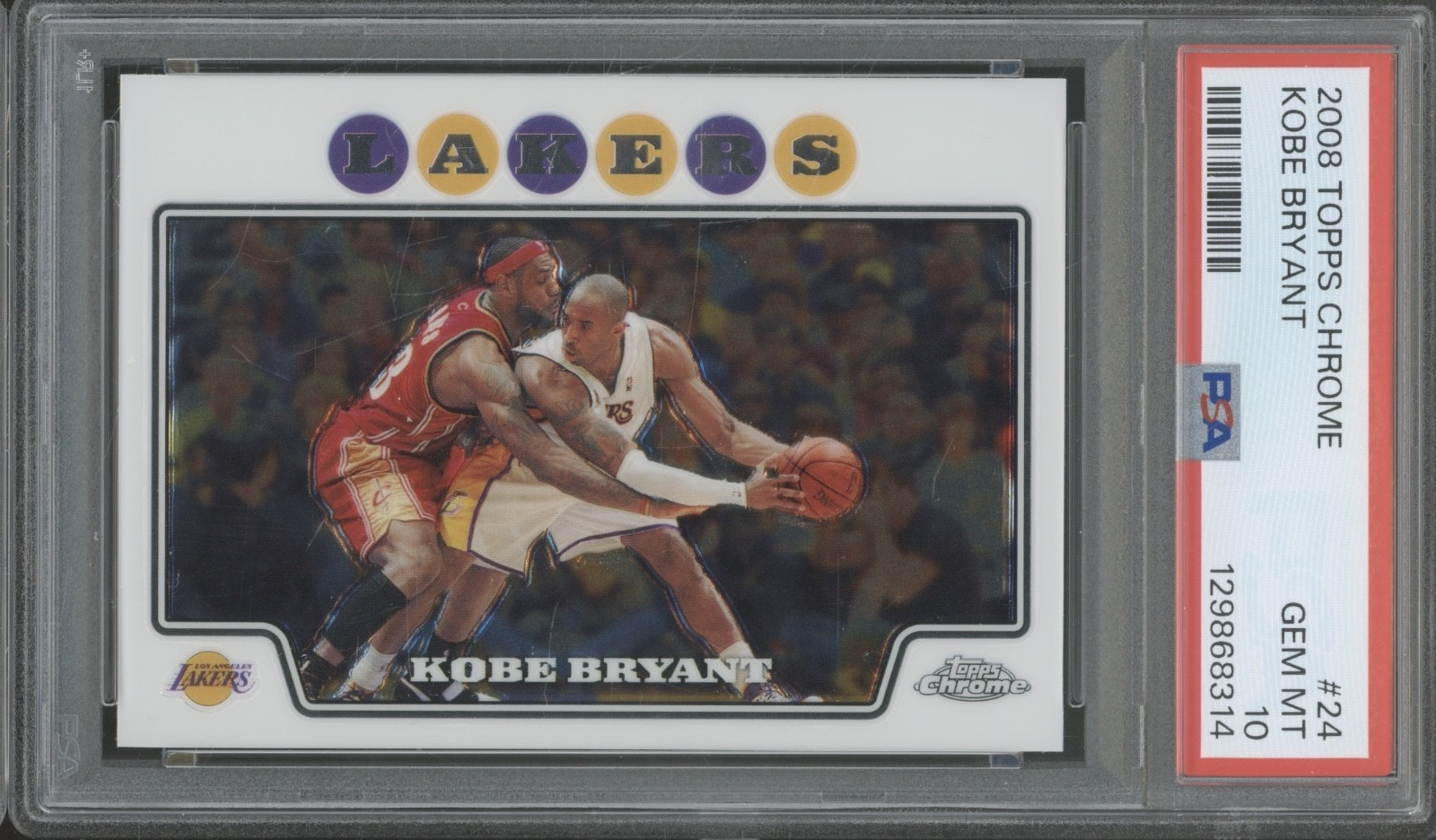 2008 Topps Chrome #24 Kobe Bryant W/ LeBron James Gem Mint PSA 10
