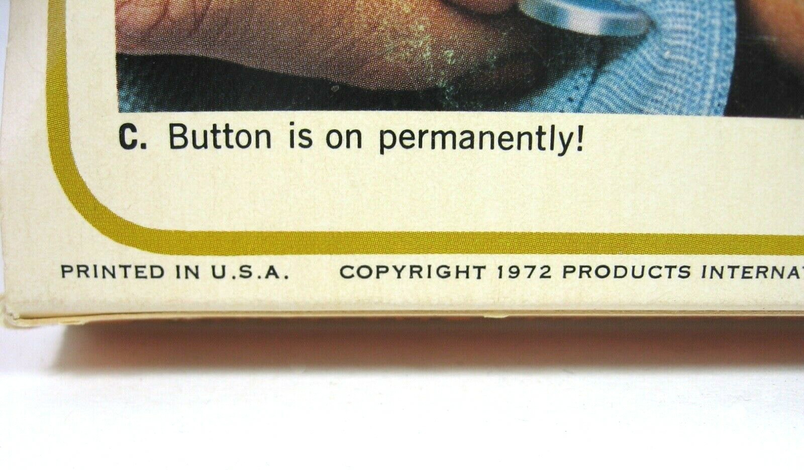 Vintage 1972 Picam Button Fastener As Advertised on TV Original Box Unused BONUS
