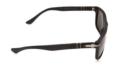 Pre-owned Persol Po3048s Rectangular Sunglasses Black/green Polarized 58 Millimeters In Gray