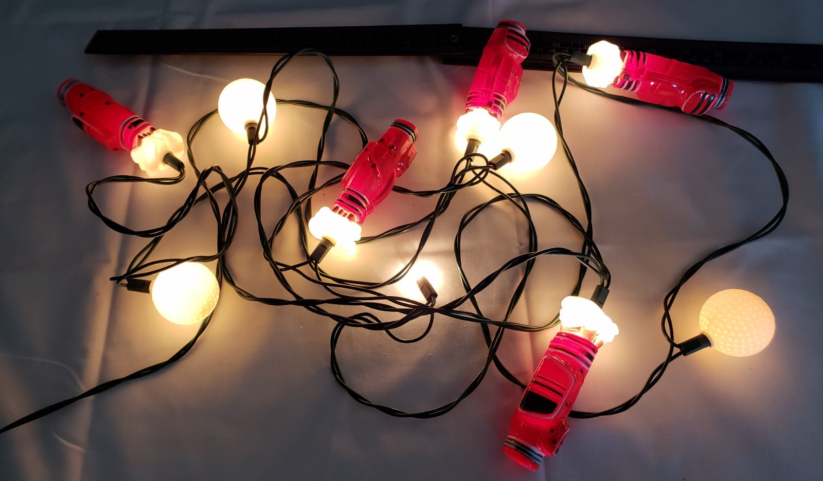 Novelty Golf Lights 10 Light String Party Man Cave Golfer Tested