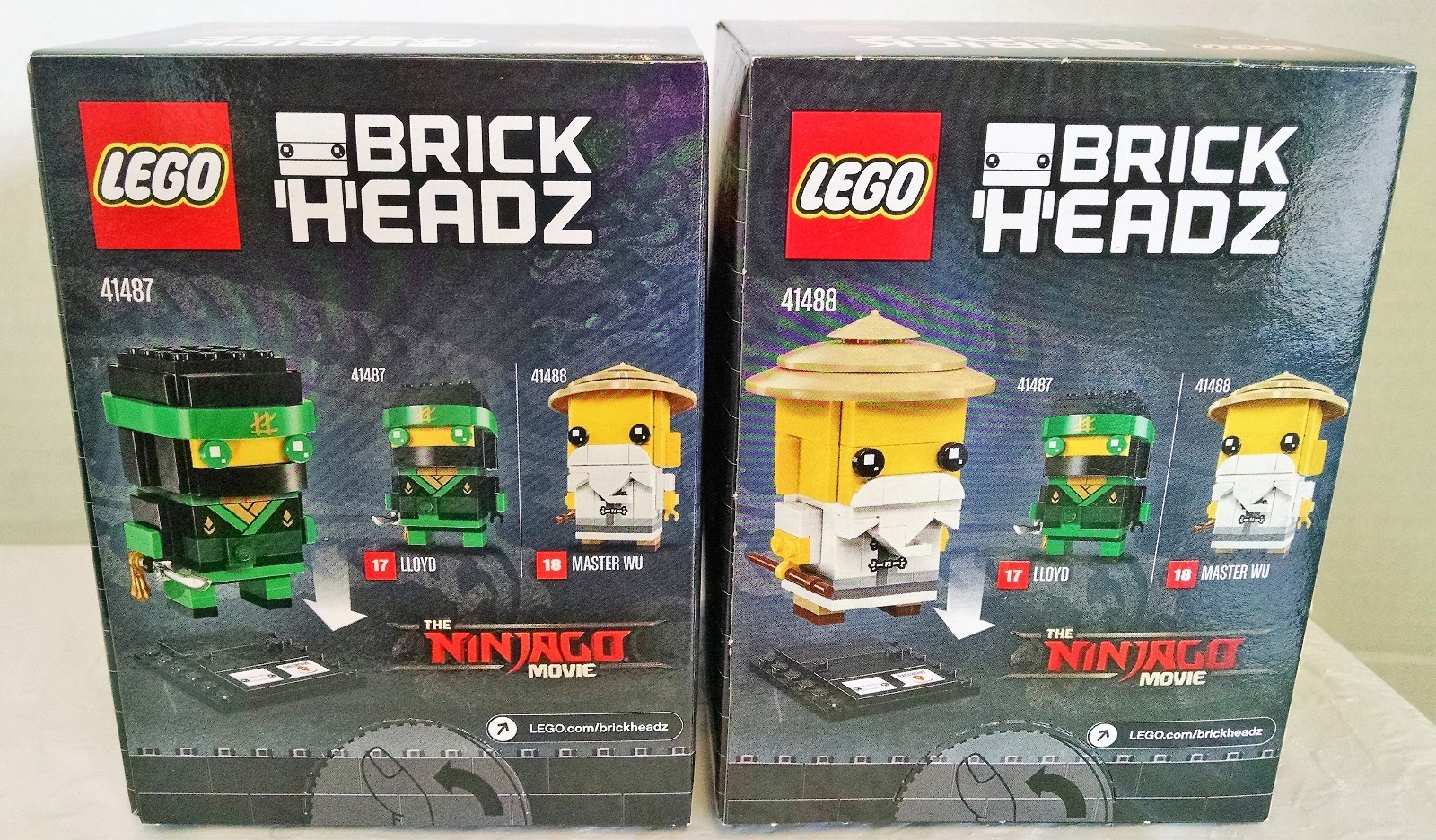 Lego Ninjago Exclusive Brickheadz 41487 Lloyd & 41488 Master Wu BNIB