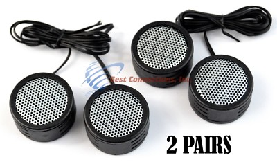 2 PACK 500w High Frequency Car Truck  Stereo mini Tweeters Capacitors Included