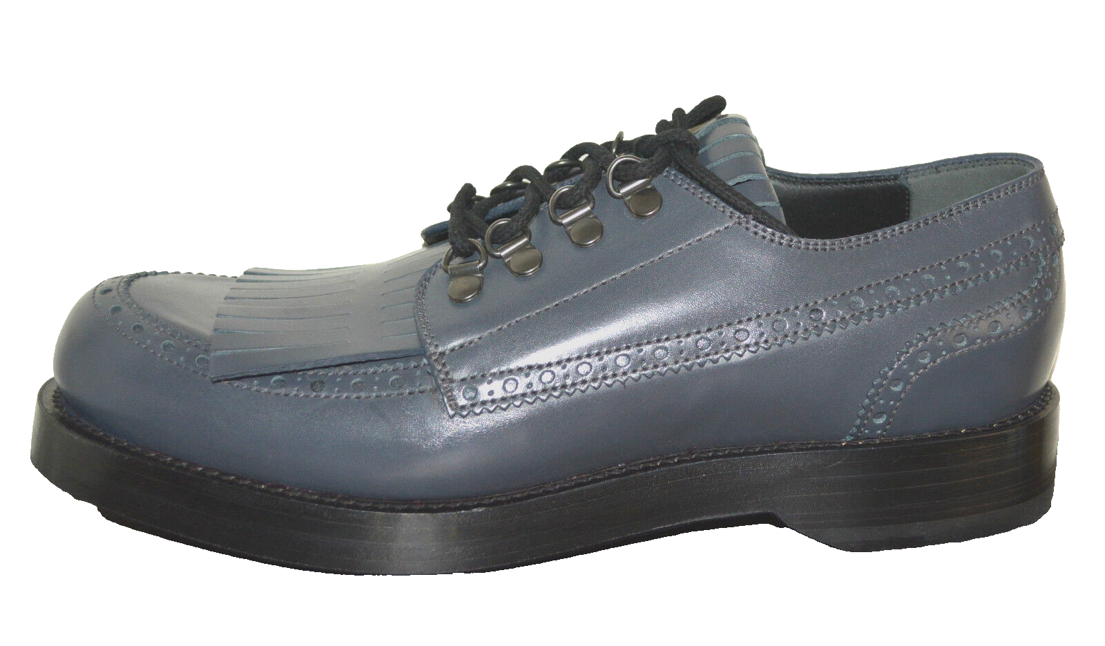 Pre-owned Gucci Goodyear Lace Up Leather Oxfords Shoes Us 9.5 Eu 42.5  9 Italy In Gray