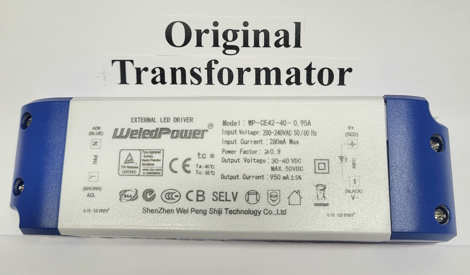 WeledPower LED Driver Panel Transformator ShenZhen Modell WP