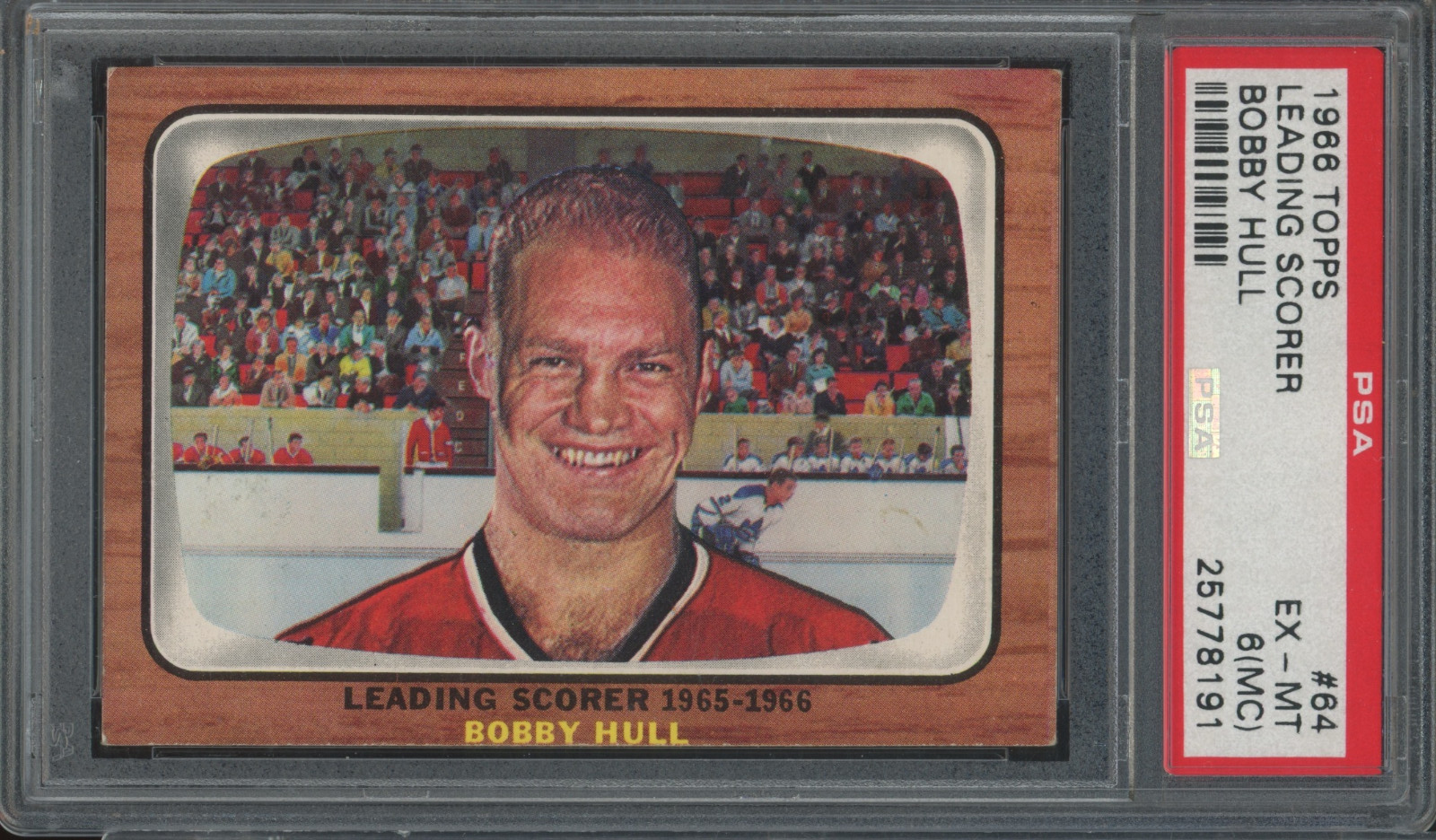 1966 Topps Leading Scoer #64 Bobby Hull EX MT PSA 6 (MC)