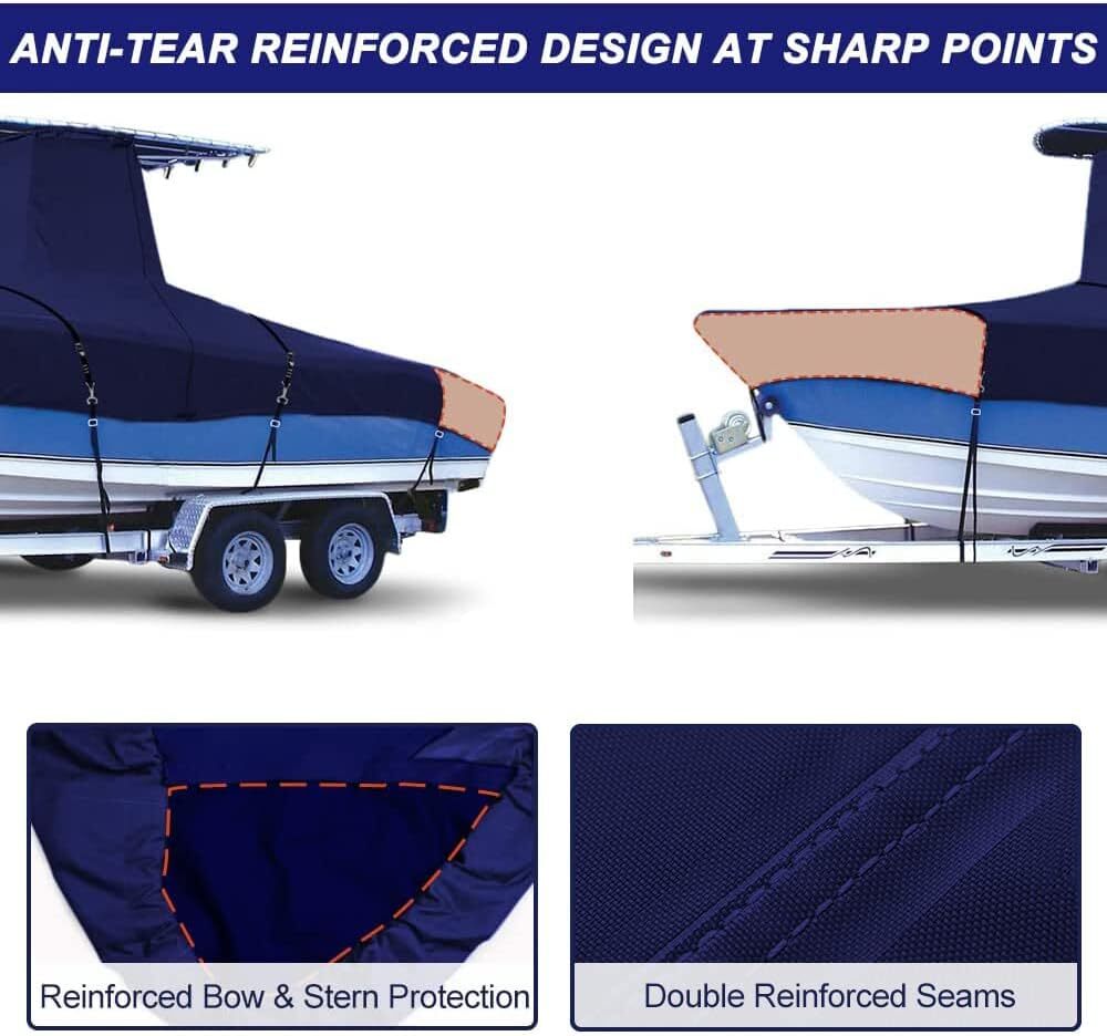 900D Heavy Duty Center Console T-Top Roof Boat Cover Waterproof Storage