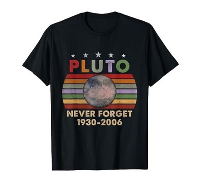 (TG. S) Pluto Never Forget 1930-2006 - Amante della scienza in stile retrò Magl