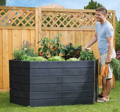 Hoch Beet Garantia  je 3 Grund Verlängerungs Set 75cm hoch Pflanz Garten Blumen