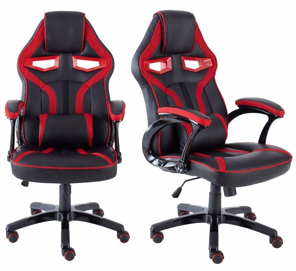 Executive PU Leather Sport Racing Car Gaming Office Chair With Lumbar