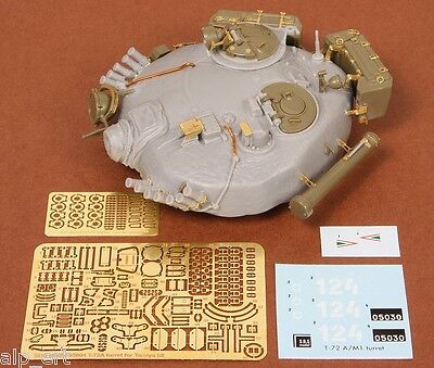 T-72M1/A turret for Tamiya kit 1:35 SBS Model resin photo etched decals 35012