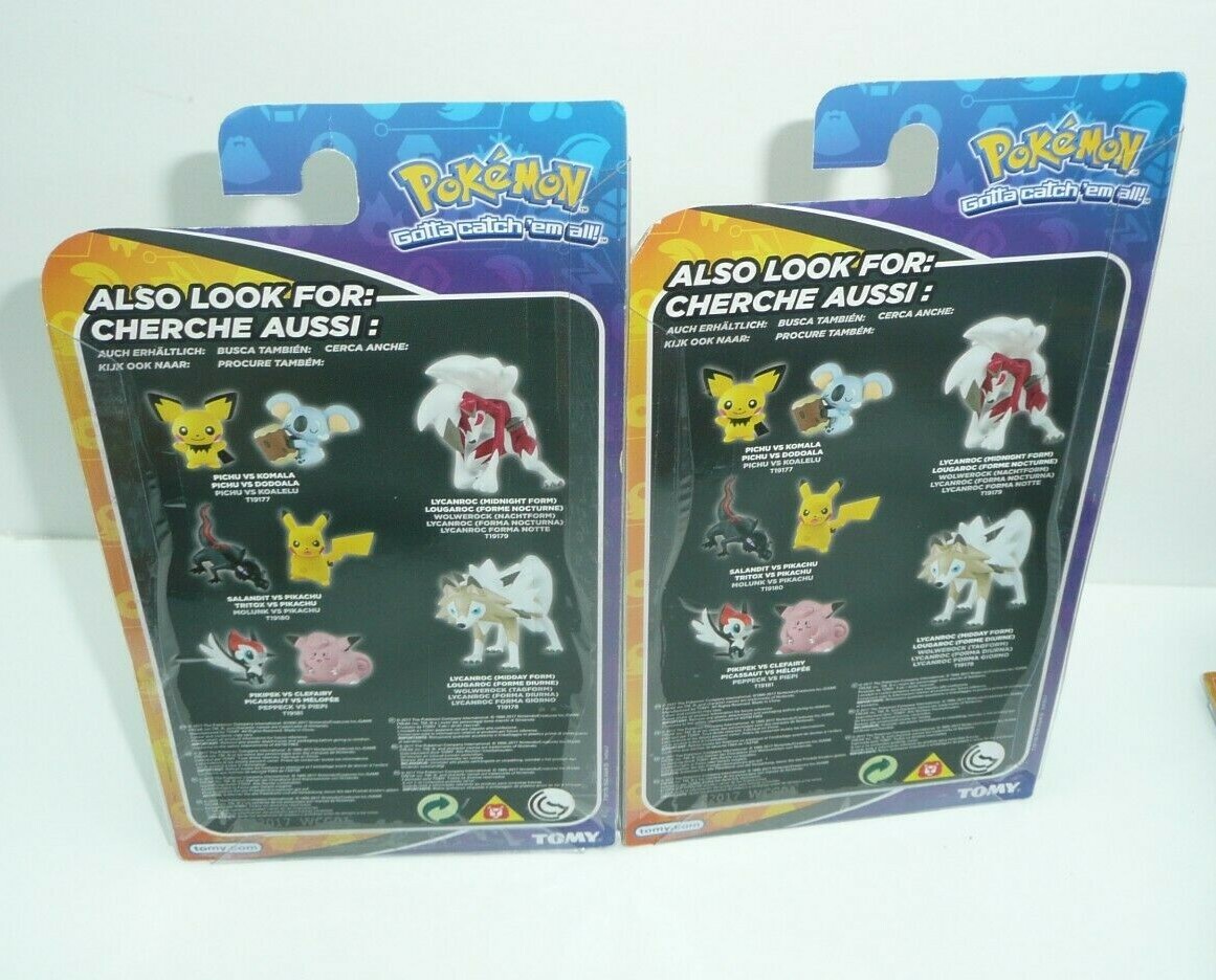 Lot of 2 Pokemon Action Figures Set by Tomy Posed for Battle Pikachu Pichu