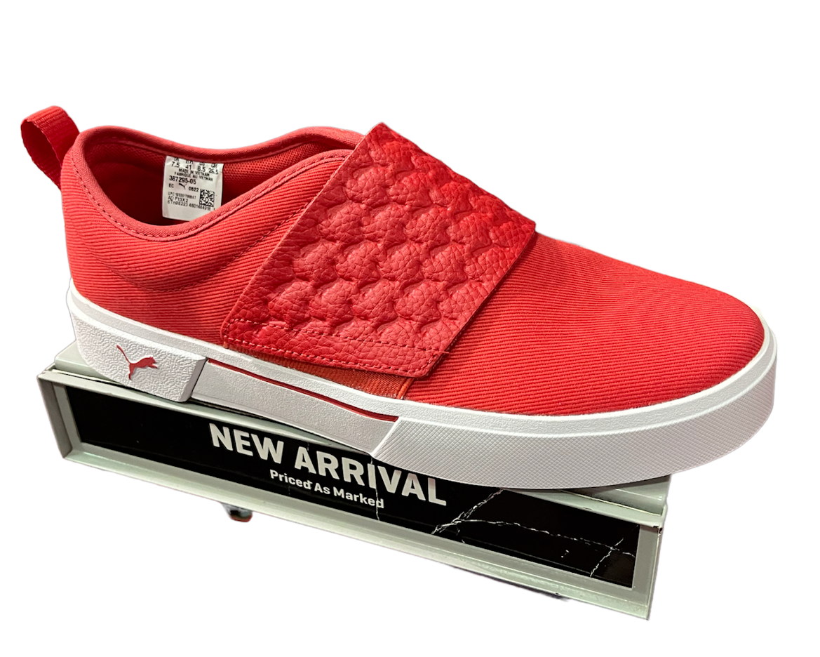 Pre-owned Puma Men's El Rey Ii Slipon Logomania Sneaker In Red/white