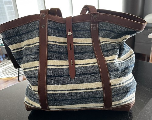 バッグ Ralph Lauren Rugby Canvas Leather Tote Rugby Canvas Tote