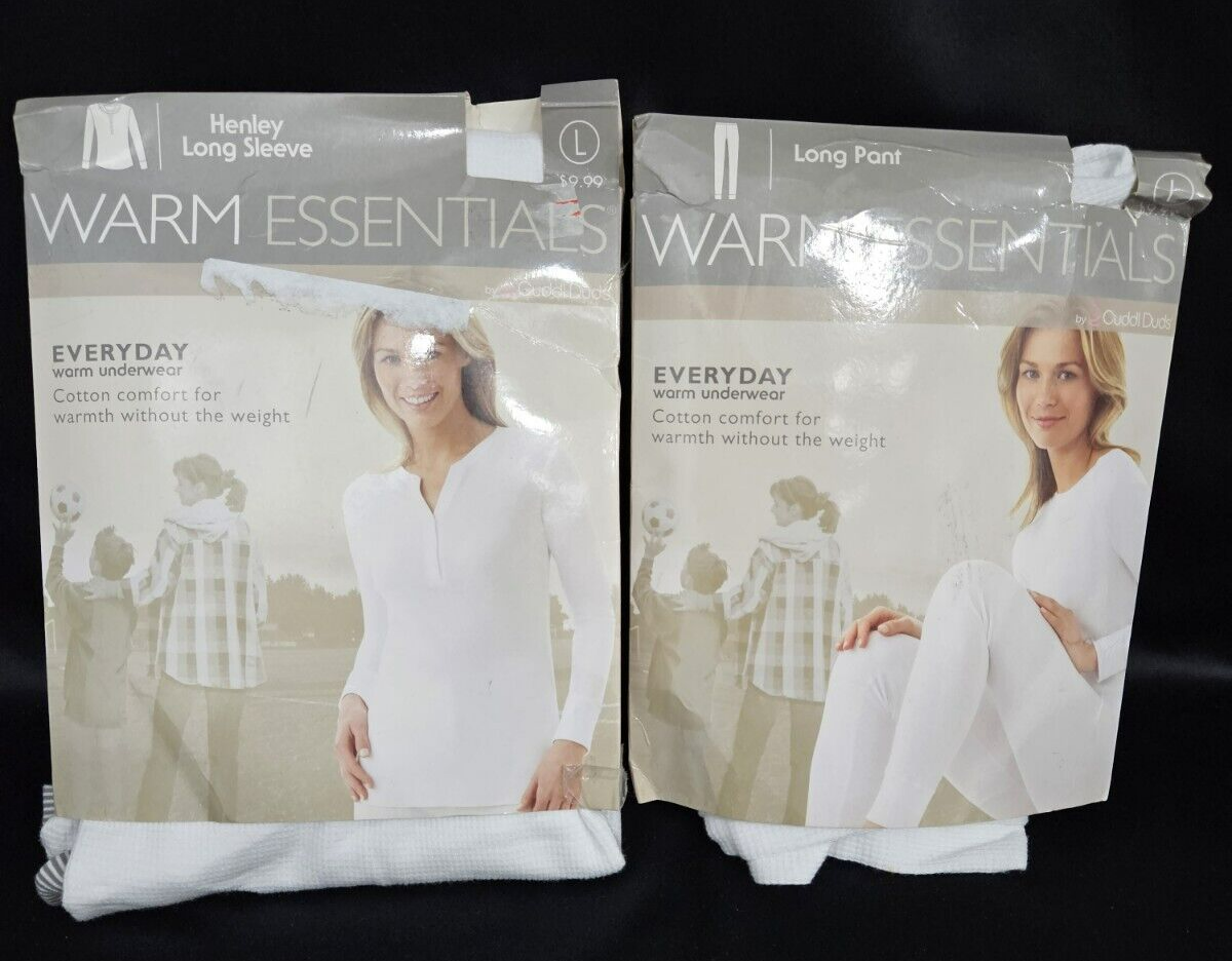 Cuddl Duds Thermal Henley Shirt Legging Set Warm essentials X large new