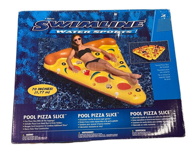 Swimline Giant Inflatable Pizza Slice Float Raft Water Swimming Pool NIB