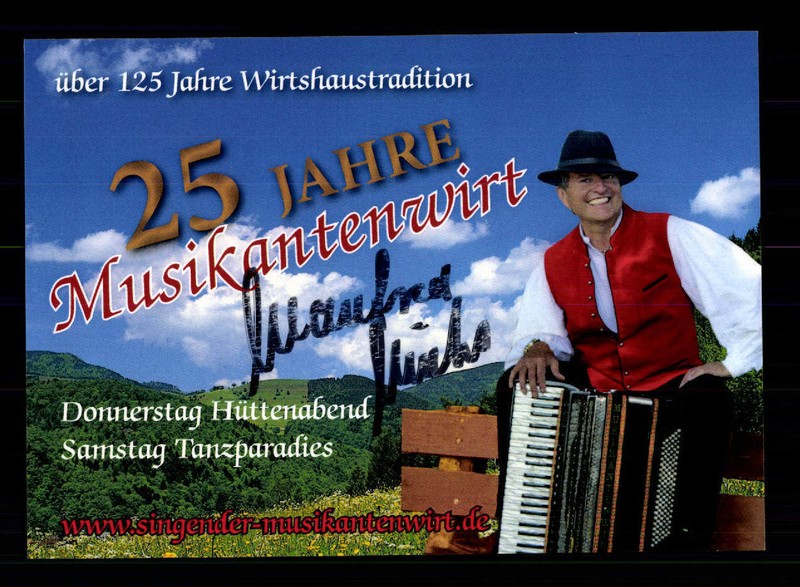 Musikanten Wirt Autogrammkarte Original Signiert ## Bc 117278