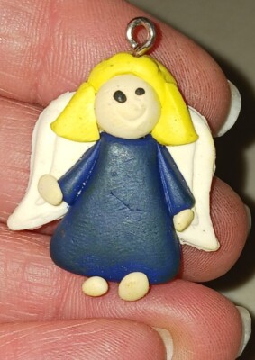 Angel, Nativity,Fimo clay,1 charm, charm for bracelet, crafts,jewelry making