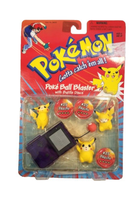 Pokemon Poke Ball Blaster with Battle Discs Pikachu NEW Toy Vintage Rare Purple