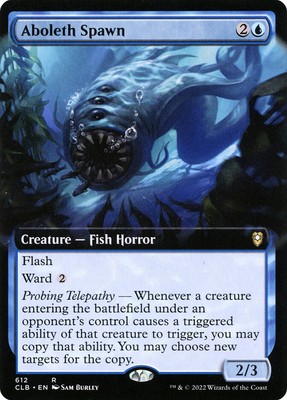 MTG Aboleth Spawn Extended Art  - Commander Legends: Battle for Baldur's Gate