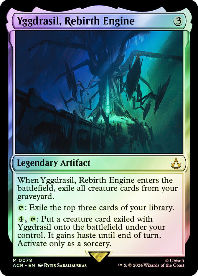 MTG FOIL Yggdrasil, Rebirth Engine - Assassin's Creed #078