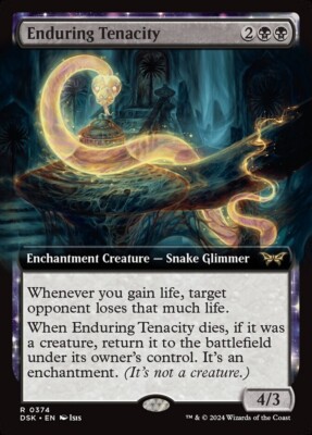 1x - Enduring Tenacity - (extended art) - Duskmourn: House of Horror - NM MTG